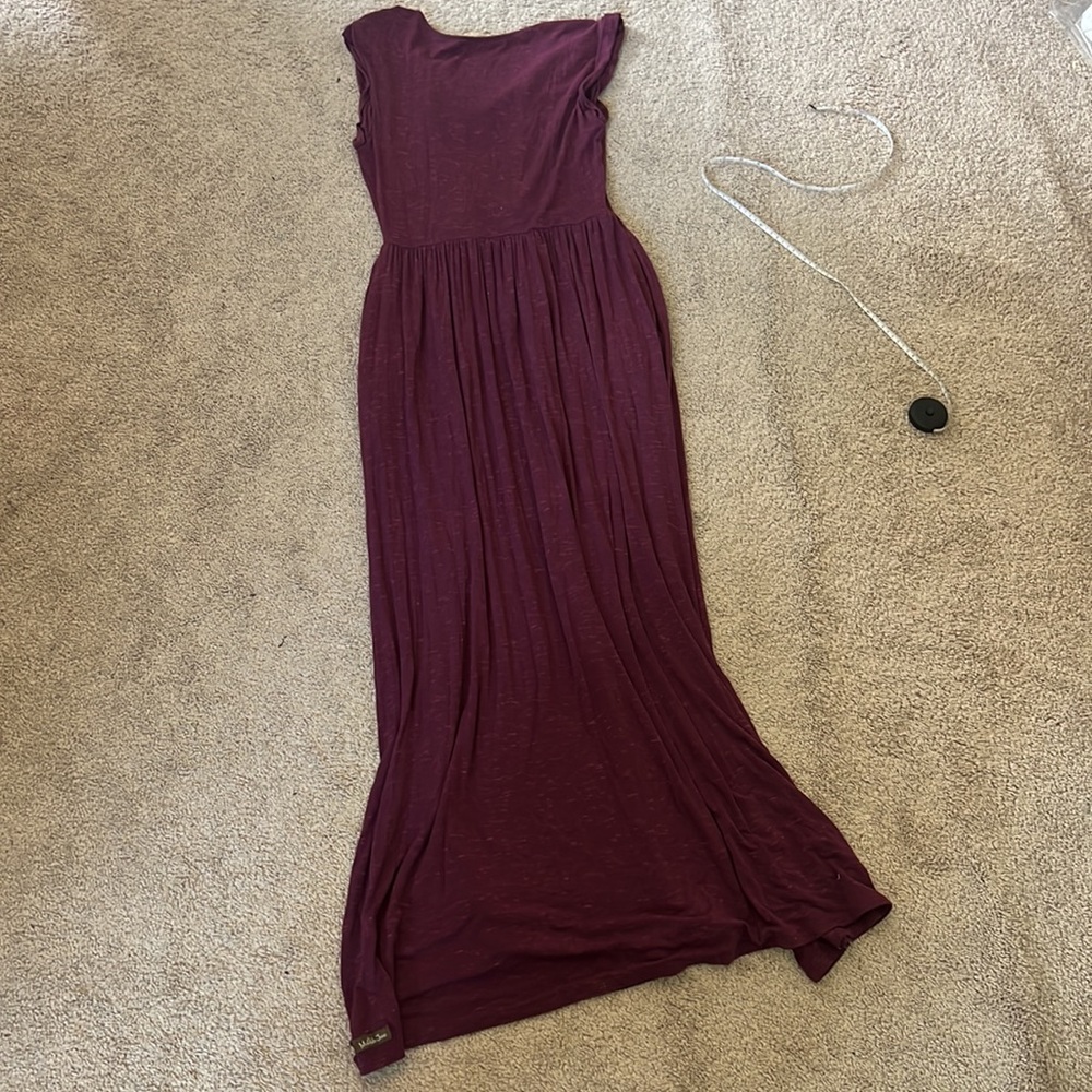 Matilda Jane Women's Small Chasing Waterfalls Tie Front Maxi Dress Purple - Picture 6 of 7